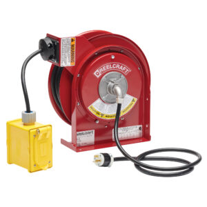L 4525 123 7A - 12/3 25 ft. Premium Duty Duplex Outlet Box w/GFCI Power Cord Reel